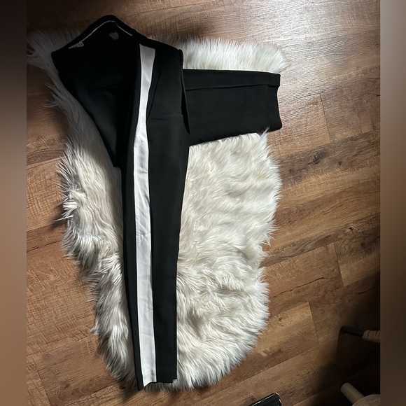 & OTHER STORIES Grosgrain Side Panel Trousers In Black - Picture 7 of 7